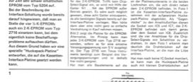 EPROM-Alternative für Kassetten-Interface (4 Eproms (5204) zu je 1/2 K durch ein 2716 ersetzen)