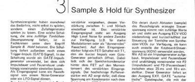 Sample and Hold für Synthesizer