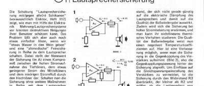Lautsprecher-Sicherung