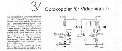 Optokoppler für Videosignale (6N136)