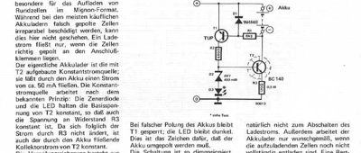 Akku-Lader (Verpolungsschutz NiCd)
