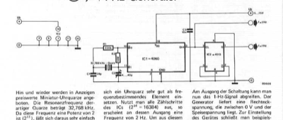 1-Hz-Generator (Uhrenquarz)