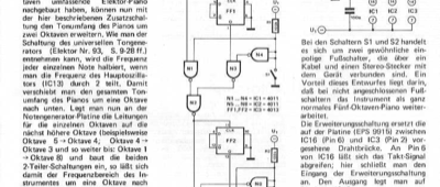 Elektor-Piano-Zusatz (2 Oktaven)