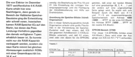 RAM/EPROM-Karte (8K-Ram und 4-,8-oder 16K EPROM auf einer Platine; 2114, 2732 )