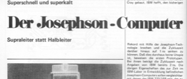 Der Josephson-Computer (Josephson-Schalter, Supraleitung, Grundlagen)
