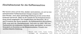 Kaffeeautomat (Kaffeemaschine bei entfernter Kanne abschalten; Mikroschalter)