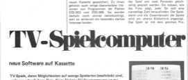 TV-Spielcomputer (neue Software auf Kassette; u.a. Mastermind, Reversi, Jackpot)