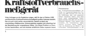 Neue Geber für das Kraftstoffverbrauchsmessgerät (zu Heft 4/80)