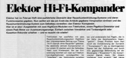 Elektor Hi-Fi-Kompander (2 HighCom-Module U401BR)