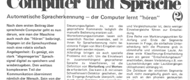 Computer und Sprache, Teil 2