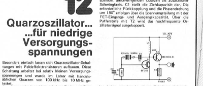 Quarz-Oszillator (1,5V, bis 10MHz)