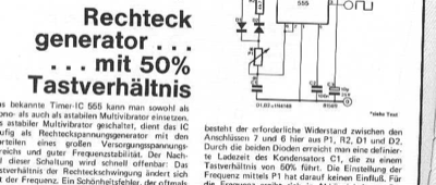 Rechteck-Generator (50% Tastverhältnis, 555)