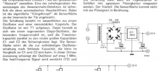 Anwesenheits-Detektor (kapazitiv)