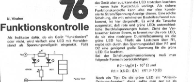 Strom-Spannungs-Kontrolle (LEDs)