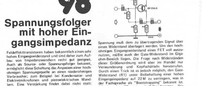 Spannungsfolger (FET-Anpassung)