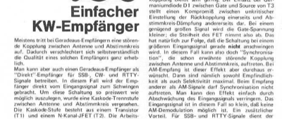 Einfacher KW-Empfänger (SSB CW RTTY)