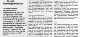 dB-Konverter für NF-Wobbelgeneratoren (Amplitude logarithmisch darstellen)