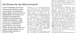 Sprachplatine für Microcomputer (TMS5100)