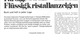 Farbige Flüssigkristallanzeigen (LCDs, Grundlage)