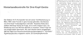 HiFi-Kompander (als Monitor zur Hinterbandkontrolle)