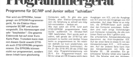 EPROM-Programmiergerät (2732, 2716, Junior, SC/MP)