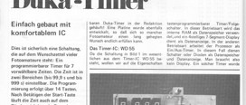 Programmierbarer Dunkelkammer-Timer