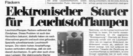 Elektronischer Starter für Leuchtstofflampen (Schnellstart)