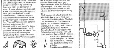 Rücklicht-Überwachung (Glühfadenüberwachung)