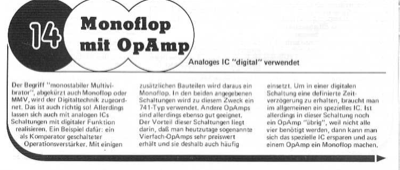 Monoflop mit OpAmp (741)