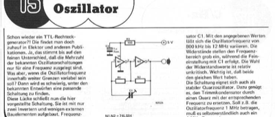 Inverter-Oszillator (0,8-12MHz)