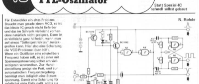 Spannungsgesteuerter TTL-Oszillator (VCO, 1:100 )