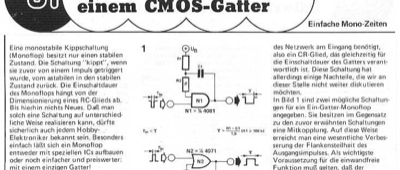 Monoflop mit einem CMOS-Gatter