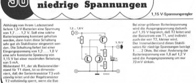 Stabilisator für 1,15 V-Spannungsregler