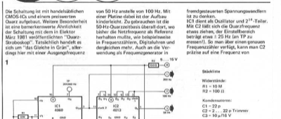 Quarzzeitbasis 50 Hz (4060, 4013)