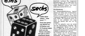 Sprechender Würfel (LEDs, Sprachprozessor TMS5100)