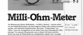 Milli-Ohm-Meter