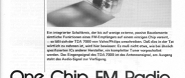 Ein Chip-FM-Empfänger (TDA7000)
