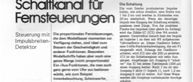 Schaltkanal für Fernsteuerungen (Impulsbreite)