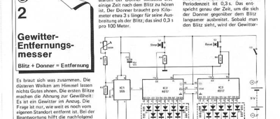 Gewitter-Entfernungsmesser (Zähler, LEDs)