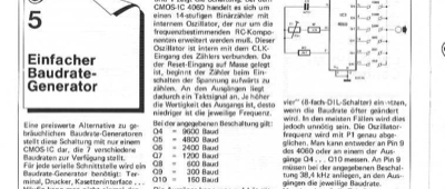 Einfacher Baudrate-Generator (4060)