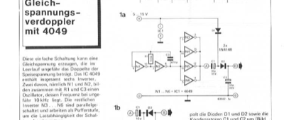 Gleichspannungs-Verdoppler (4049, 5-15V)