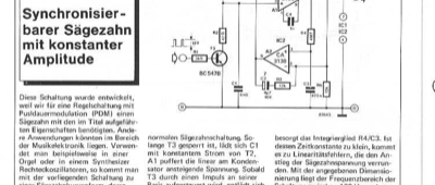 Synchronisierbarer Sägezahn (konstante Amplitude)