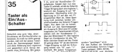 Taster als Ein/Aus-Schalter (1 Gatter)