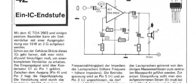 Ein-IC-Endstufe (TDA2003, 10W)