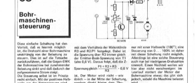Bohrmaschinensteuerung (Drehzahlregelung, Belastungsunabhängig)