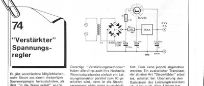 Verstärkter Spannungsregler (78xx Reglerleistung bis 7A)