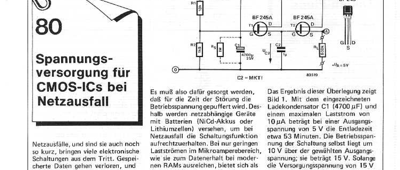 Netzausfallsicherung für CMOS (RAM-Pufferung)
