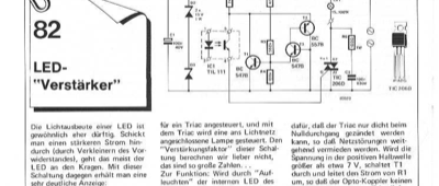 LED-Verstärker (Optokoppler, Triac, Lampe)