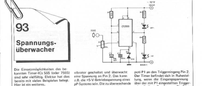 Spannungüberwacher (555, LED)