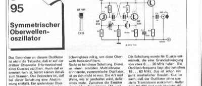 Symmetrischer Oberwellenoszillator (ohne Spule, 18-60MHz)